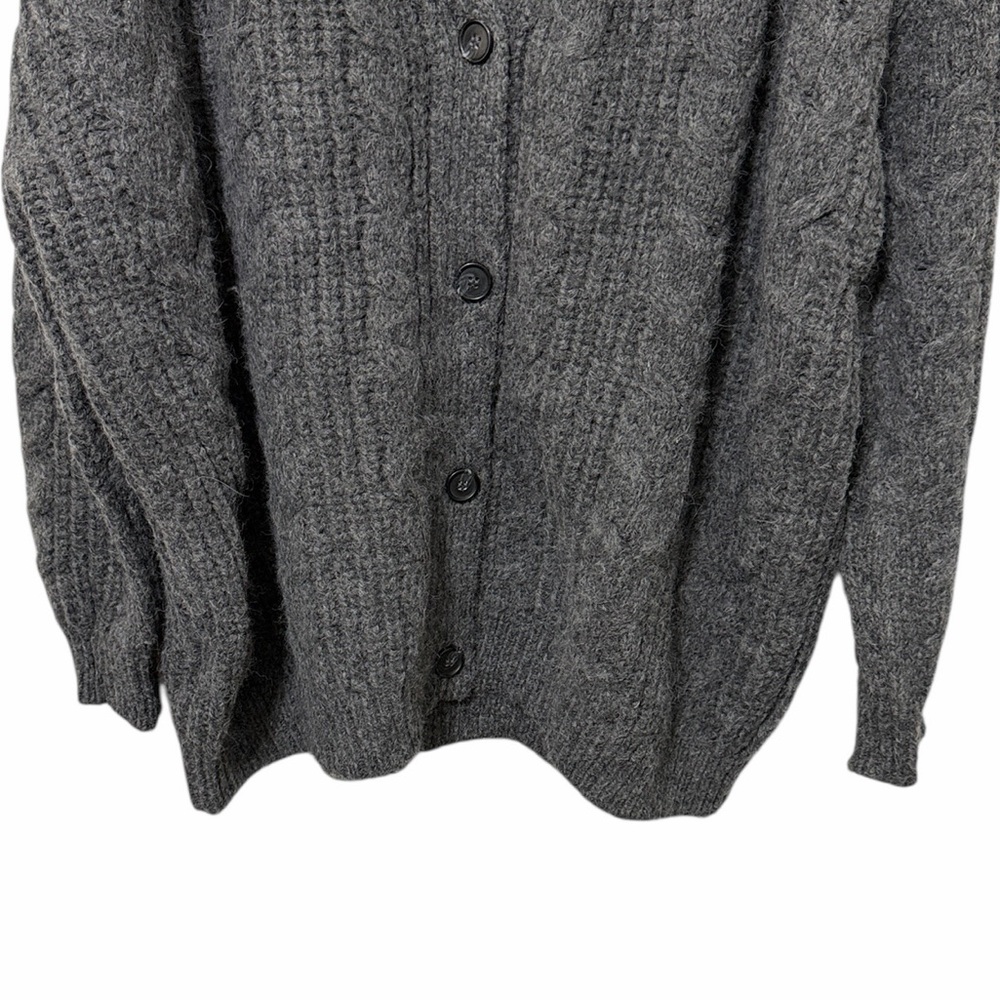 Jenni Kayne Cable Cocoon Cardigan Charcoal Size M - Picture 3 of 6